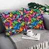 Pillow Case Colorful butterfly Super Soft Short Plush Cushion Cover Car Sofa Home Decor Pillow Case Polyester Throw case Cushio 220714