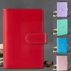 Notepads Macaron Couleur Coche Notebook Coverbook 6 Bague Bornier Pu Pince-Type de Clip-Feuille Loam Loam Diary Support A5 A6