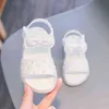 Bébé Filles Sandales Mode Bow Princesse Sandales Confortables Antidérapantes Chaussures Plates Pour Enfants Été Plage Casual Enfants Chaussure 1-7 Ans G220523