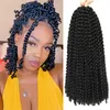 18 pulgadas Passion Twist Hair Water Wave Crochet para mujeres negras 22 root / Pcs Professional Passion Braids Extensiones de cabello trenzado LS06