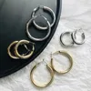 Hoop Huggie Retro Gold Minimalistisch C Shape Round Earrings Fashion Personality Grote vrouwen en meisjes sieraden GiftShoop