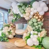 Décoration de fête thème vert ballons guirlande arche Kit pour anniversaire anniversaire bébé douche mariage décor Ballonnen SetPartyParty
