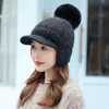 Visors dames fur tricot chapeau de style coréen marée étudiante de protection de l'oreille en laine CAP