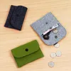 1000 stks Mini Square Felt Coin Portemonnee Portemonnee Met Gesp Cash Geld Id Credit Card Bag Houder Organizer Pouch