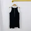 701 L 2022 RUNWAY SOMMER Märke Samma stil Sweater Crew Neck Sleeveless Striped T Shirt Women's Sweaters Xue