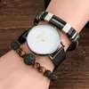 Zegarek na rękę luksusowe prezenty minimalistyczne zegarki zegarek stopowy z siatkowy pasband kwarcowy kalendarz zegar zegarowy zegarowy punkowy metalowy pudełko bransoletki setwrist