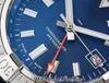 BLS GMT 45mm Eta A2836 Automatic Mens Watch A32395101C1X1 Steel Case Blue Dial White Number Markers Nylon Leather Strap Super Edition Puretime 05E5