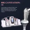 Portable rose 6 en 1 lipolaser rf 80k corps de cavitation sous vide amincissant la machine avec des tampons laser lipo