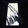 Chains One Set Collana e orecchini sfaccettati rotondi in giada nera da 4 mm Perline all'ingrosso Nature FPPJ WomanChains