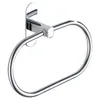 Hooks & Rails Hand Towel Holder Punch Free Round Style Ring For Bathroom Wall Rack HangerHooks