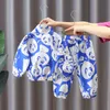 Toddler Boy Cute Panda Full Print Clothing Set Pocket Pullover Tops+ Pants 2PCS Sets Kids Spring Autumn Causal Tracksuit 220326