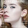 Stud 15 Pairs Magnetic Fake Earrings Stainless Steel Cross Dangle Hoop Nonpiercing Unisex Clip On Earring8897660