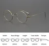 Sonnenbrille Japanisch handgefertigtes reines Titaniumblau-Licht blockierende Brille Frauen optische Brille Anti-Strahlung Computer Vintage GL253O