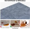 6/4pcs High-end Faux Leather Placemat Waterproof Oil Proof Heat Insulation Thick Soft and Easy to Clean Dining Table Decor Mats W220406