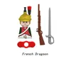 MOC Militär Französisch Britischer Soldat Figuren Bausteine Armee Mittelalterliche Napoleonische Kriege Füsilier Gewehre Waffen Ziegel Spielzeug 220715