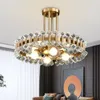 Nowoczesny kolorowy kryształowy żyrandol kreatywny szklany lampka wisząca do życia w jadalni sypialnia LED Indoor Decor Decor Luminaire