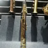 European-made high-end Bb tweeter straight tube saxophone white copper silver-plated B-tune professional sax soprano