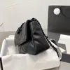 Designer Vintage Tasche Luxus Klassisch Damen Quadratisch 19 Klappe Großhandel Taschen Gesteppt Klein Metallic Schwarz 25 16 7cm Vanity Camera Baguette Multi Pochette