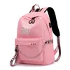 デザイナー -  USBヒップホップレディースバックパックオフファッションホワイト女性バッグ高品質大容量学生バッグカジュアルな旅行バックパック