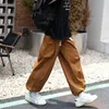 Men's Pants Coffee/Black Cargo Men Fashion Pocket Casual Mens Japanese Streetwear Loose Hip Hop Wide Leg TrousersMen's