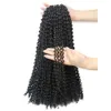 Passie Twist Haar Watergolf Gehaakt Haar voor Zwarte Vrouwen, 18 inch Lang Boheems Vlechthaar Faux Locs, Vlinderstijl Gehaakte Vlechten Haarextensies LS06