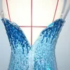 Robes décontractées Sac à bandoulière d'été base serrée robe de soirée bleue progressive