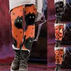 Leggings pour femmes Femmes Halloween Bat Web Citrouille Imprimé Pantalons de festival de vacances Bottes L3Women'sWomen'sWomen's