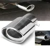 Manifold & Parts Car Exhaust Pipe Universal Tip Rear Tail Muffler Stainless Chrome Accessories Steel