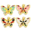 Pendant Necklaces Copper Big Enamel Butterfly Pendants For A Necklace Gold Plated Cubic Zirconia Accessories Jewelry Pdta459Pendant