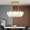 Pendant Lamps Modern Simple Decor Pearl Feather Glass Chandelier Luxury Living Room Lamp Bedroom Dining Kitchen Designer LightPendant