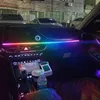 14 en 1 RGB Ambiance de voiture LED Atmosphère lumineuse Décoration d'intérieur Strip acrylique Lumière par App contrôle de la lampe ambiante décorative Tableau de bord