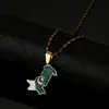Chains Silver Plated Country Pakistan Maps Flag Pendants Necklaces For Women Men Gold Color Girls Jewelry
