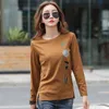 LJSXLS Print T Shirt Frauen Baumwolle Koreanische Mode Frau Kleidung Frühling Tops Herbst T-shirt Langarm T Femme 220728