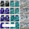 Koszykówka uczelni nosi James Retro Mitchell i Ness Basketball Jerseys 1 Tyrone 2 Larry Muggsy Johnson 30 Dell 33 Alonzo Curry Mourning Rice 41 Glen Blue White