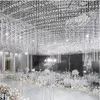 ストック10pcs結婚式の装飾のセンターピースカンデラブラクリアキャンドルホルダーアクリルキャンドルスティックフォーウェディングイベントパーティー