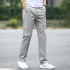 Spring Summer Pants Men Cotton Fashion Business Stretch Chinos Trousers Casual Black Male Pentalon Homme s 40 220330