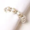 White Pearls Napkin Rings Wedding Napkin Buckle For Wedding Reception Party Table Decorations Supplies