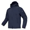 メンズジャケット冬の温かい軍事戦術厚ハイキングハンティング屋外フード付きフリースコート高品質の複数のポケットアウターメン