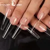 500 pc's Set Coffin Shape Long Fake Press on Nails Tip Volledige hoes benodigdheden voor professionals valse kunstaccessoires diy geschenken 220716