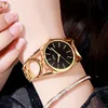 Wristwatches Luxury Gedi Top Bracelet Rose Gold Bracelet Wather Women Fashion الأزياء الكوارتز الأنيقة Relogio femininowristwatches