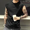 メンズTシャツ特大Tシャツ夏の男性Tシャツファッションクルーネックノースリーブヒップホップ基本的な男性ヴィンテージベストトップスTシャツW220426