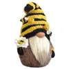 Bumble Bee Summer Gnome Gonks Peluche Poupée Décoration de Noël Bumblebee Tournesol Gnomes Suédois Maison Ferme Cuisine Décor B0524W24