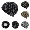 Beanie/Skull Caps Womenmen Unisex Stretch Cotton Print Hat Ruffle Cancer Chemo Beanie Scarf Headwrap Collar Turban Head Wrap 2022 Delm22