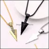 Pendant Necklaces Pendants Jewelry Unique Premium Energy Wearable Wholesale Arrowhead Arrow Necklace Drop Delivery 2021 4Hfbw