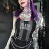 Goth Dark Vrouwen Basic Mall Gothic Sexy Camis Emo Gestreepte Grunge Esthetische Punk Crop Tops E-Girl Bodycon Streetwear Alt Clothes G220414