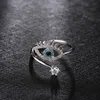 Cluster Rings St.kunkka Zircon Turkey Round Evil Ring Anillos Wedding For Woman Bijoux Anel Engagement JewelryCluster