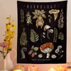 Vintage Magic Mushrooms Tapestry Hanging Witch Hands Morot Plants Home Decor Wall Rugs ation Mural J220804