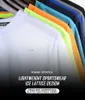 High Quality Mens t Shirts Quick Dry Fitness Shirt Running Training Exercise Clothes Ice Silk Gym Sport Tops Lightweight