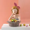 Decorative Figurines Objects & Modern Resin Girls Storage Ornaments Office Statue Gifts Dining Table Snack Crafts Sculpture Home Decoration