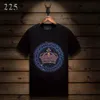 Sommer lässige Männer und Frauen Designer T-Shirts kurzärmelige heiße Strassonstone Slim Crew Neck Tops T-Shirt mercerisierte Baumwollhemden